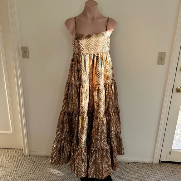 Scotch And Soda Metallic Seersucker Maxi Dress - Picture 14 of 17